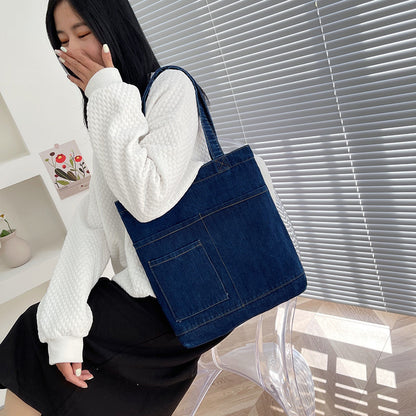 Women's Simple All-match Shoulder Denim Handbag